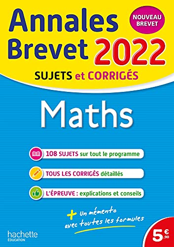 Annales brevet 2022 : Maths