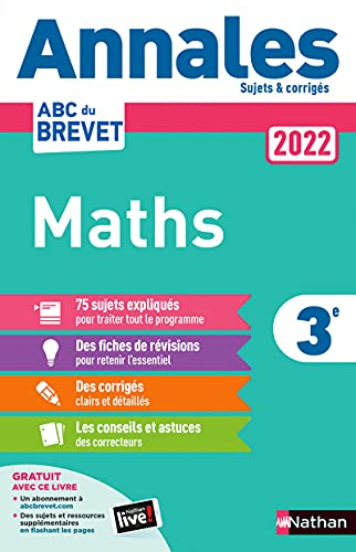 Annales 2022 : Mathématiques 3e