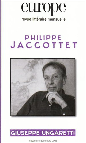 Philippe Jaccottet ; Giuseppe Ungaretti